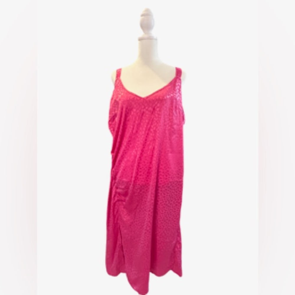 Asos Pink Leopard Print Slip Dress